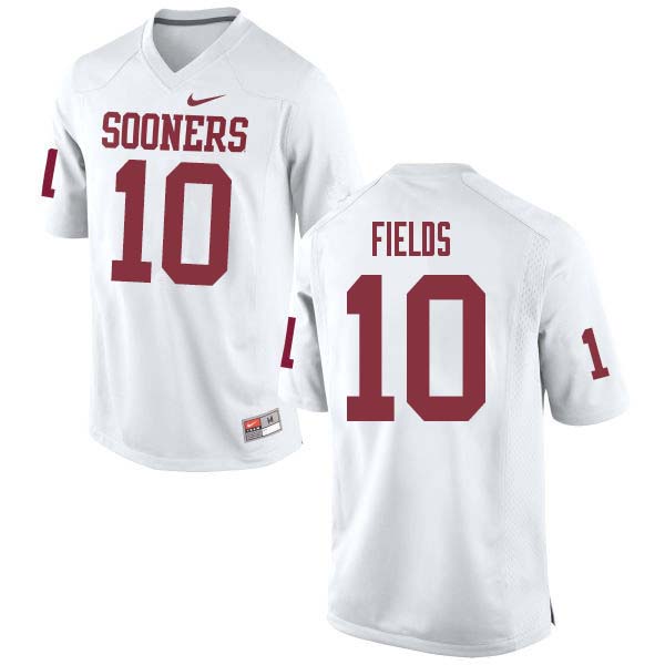 Oklahoma Sooners #10 Patrick Fields College Football Jerseys Sale-White